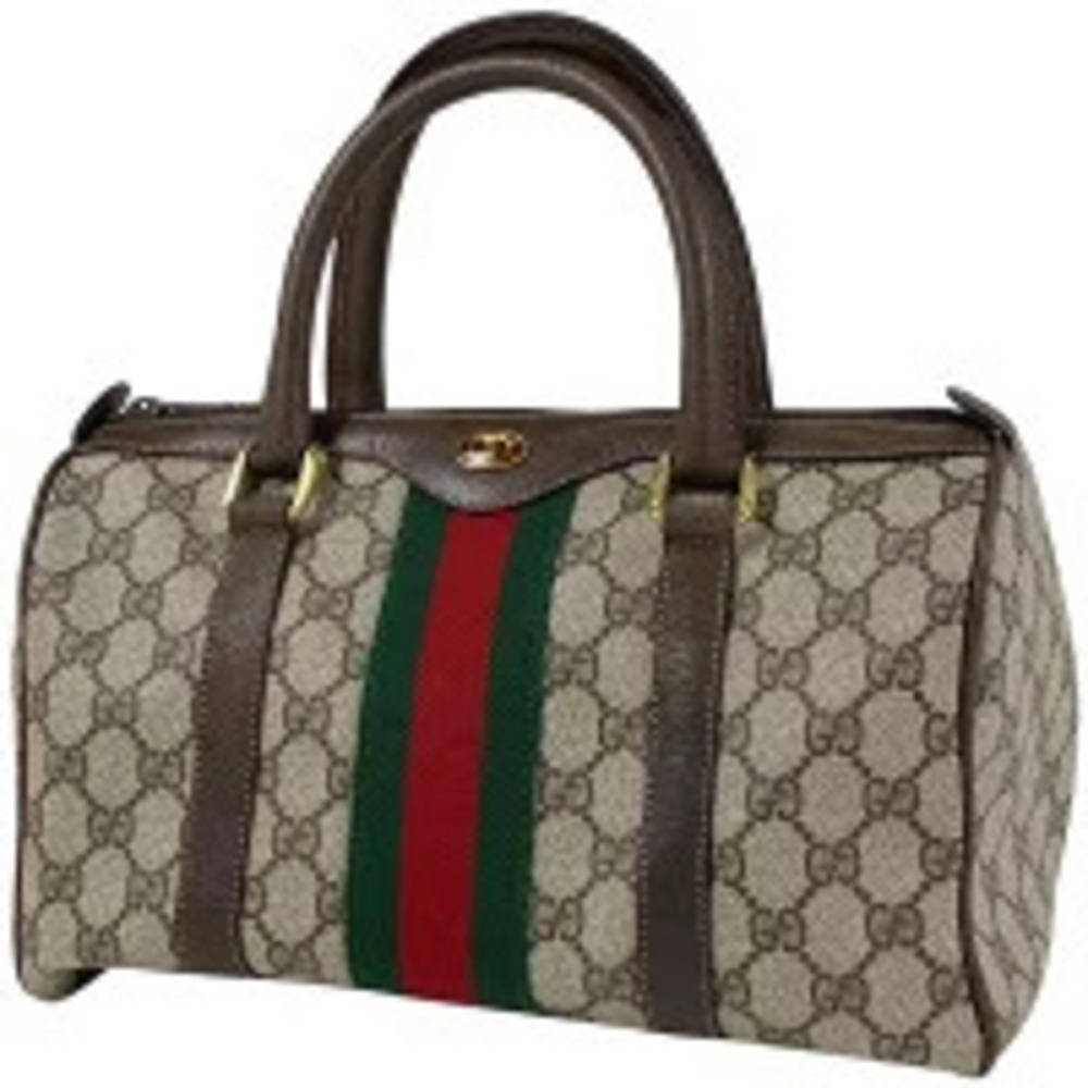 Gucci GG handbag Boston Sherry web canvas brown